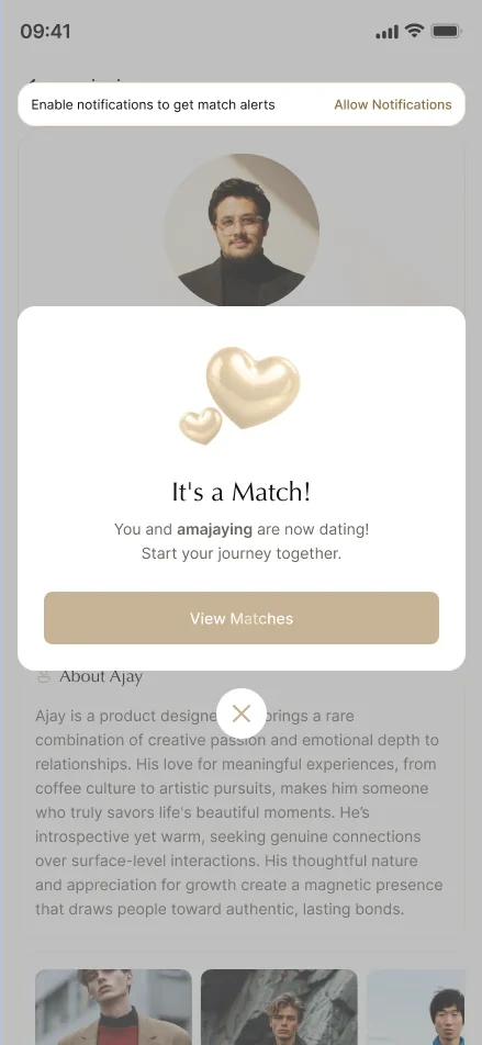 It is a match popup