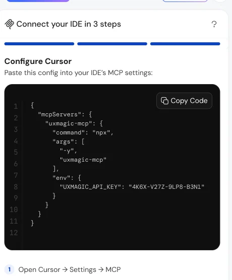 Configure Cursor with a JSON config