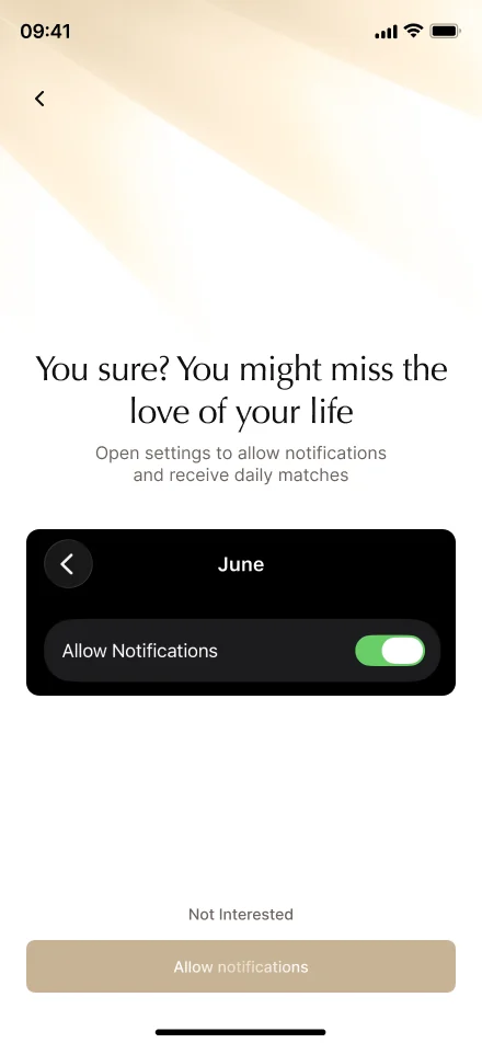 You sure? You might miss the love of your life