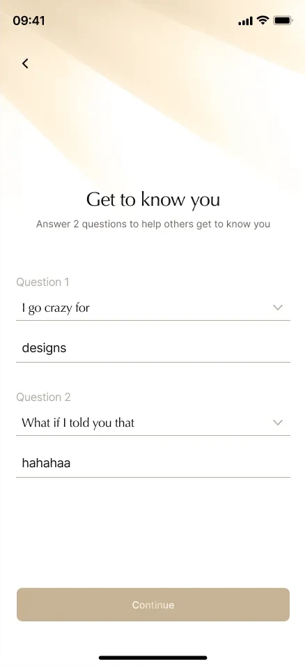 Get to know you prompts