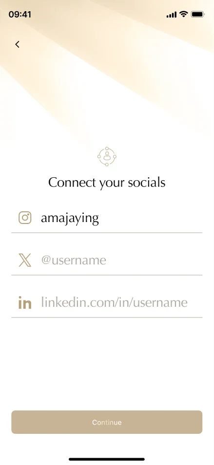 Connect your socials